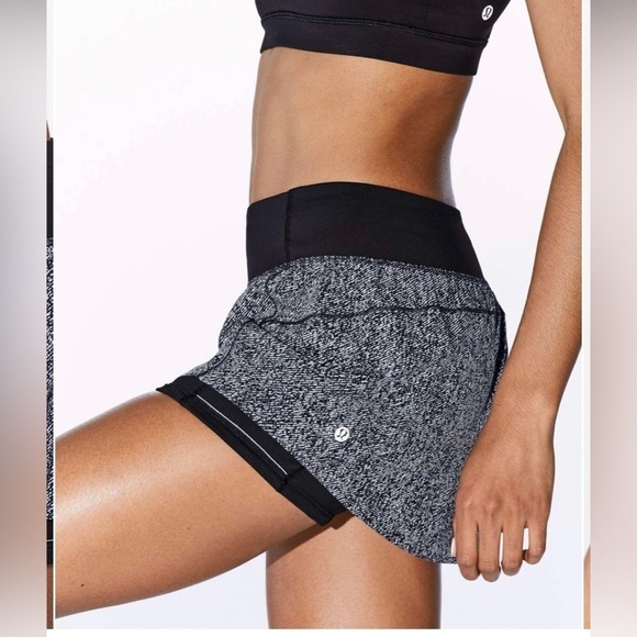 Lululemon Final Lap Skirt in Irregular Denim Twill Tennis Grey Black Lined, 4 - Picture 1 of 16